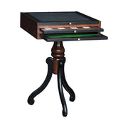 Többfunkciós cseresznyefa játékasztal, lerakóasztal cserélhető játéktábla-lapokkal.