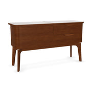 Kőrisfából készült, századközepi modern stílusú, design likőrös komód.