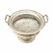 Patinás ezüst színű fémkaspó