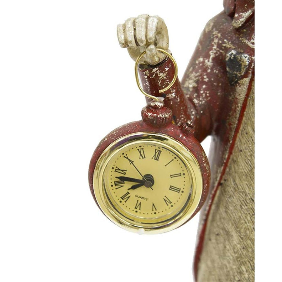 Fub Funky stílusú, nyuszi figura, sétapálcával és órával a kezében.