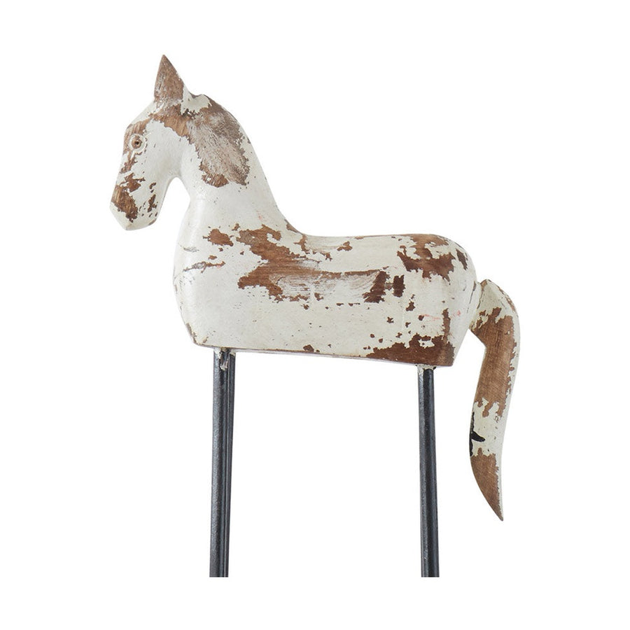 TROJA fehér dekor lófigura 36 cm