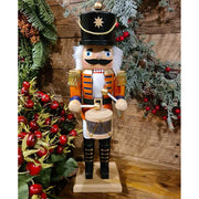 Klasszikus stílusú, fából készült, 45 cm magas, dobos diótörő..