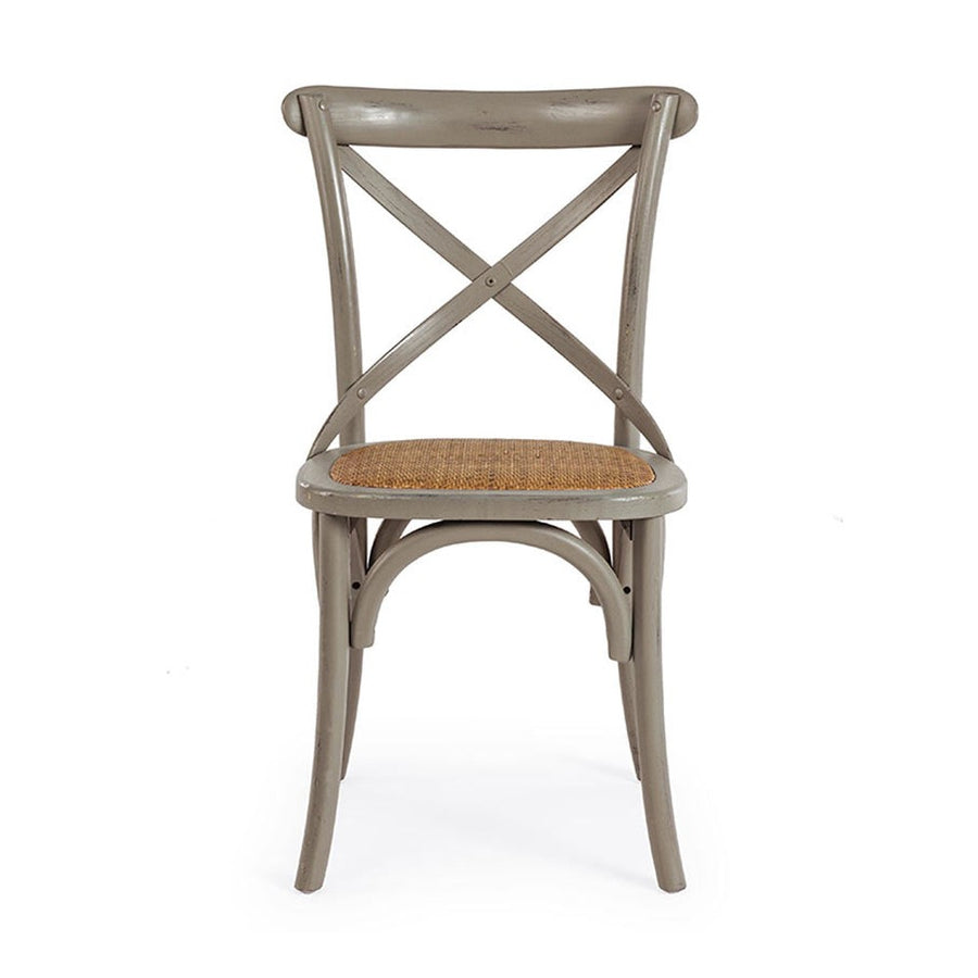 Szürke színű, thonet ihletésű étkezőszék.