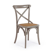 Szürke színű, thonet ihletésű étkezőszék.