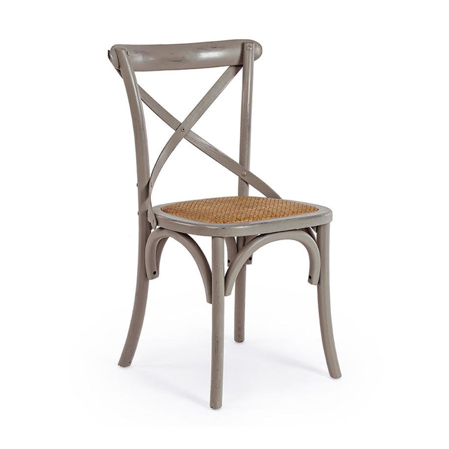 Szürke színű, thonet ihletésű étkezőszék.