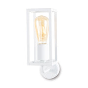 Industrial stílusú, matt fehér színű falilámpa.