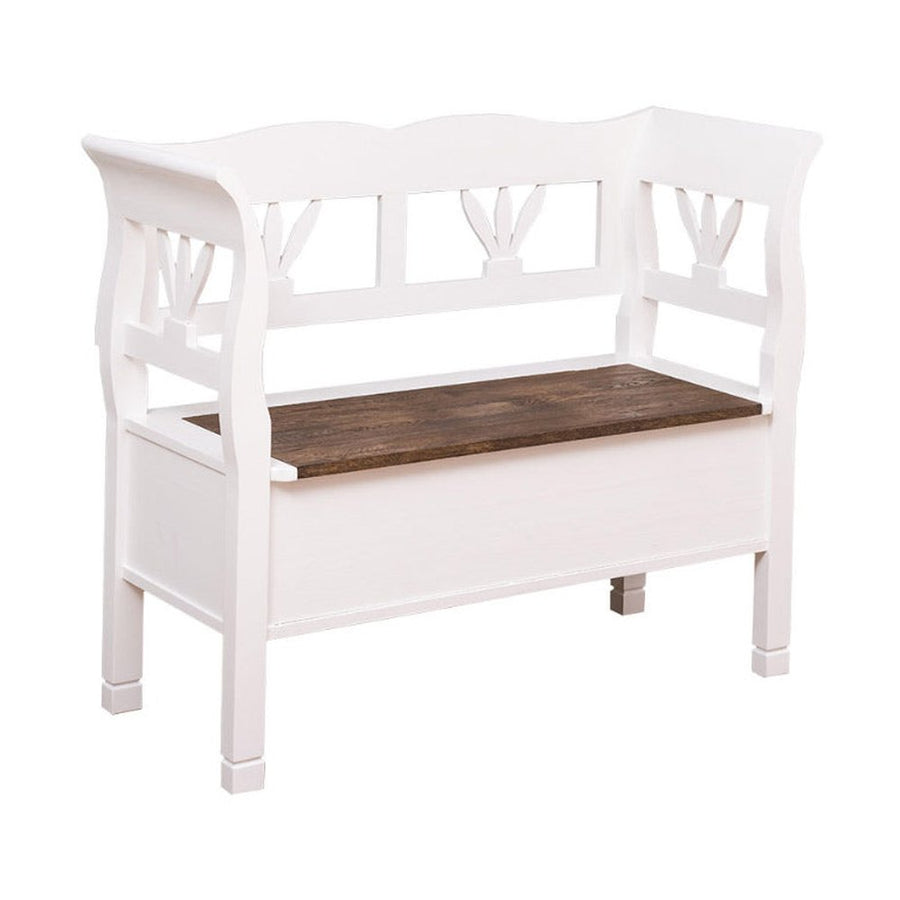 MAISON fenyőfa lóca tölgyfalappal 100 cm