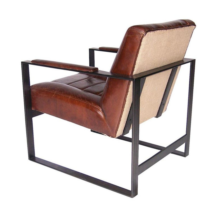 OREGON barna bőrfotel 78 cm