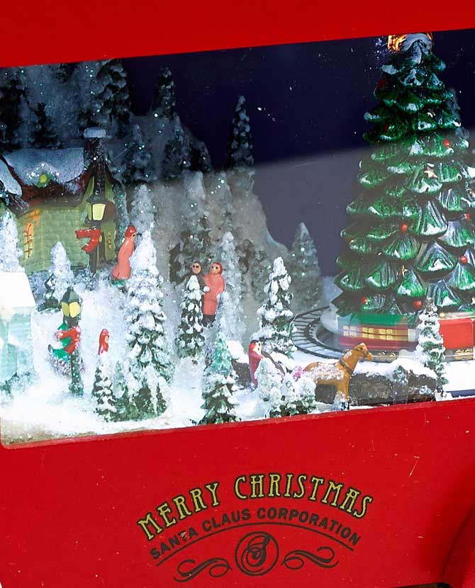 Exkluzív, prémium kategóriás karácsonyi zenélő kamion Télapóval