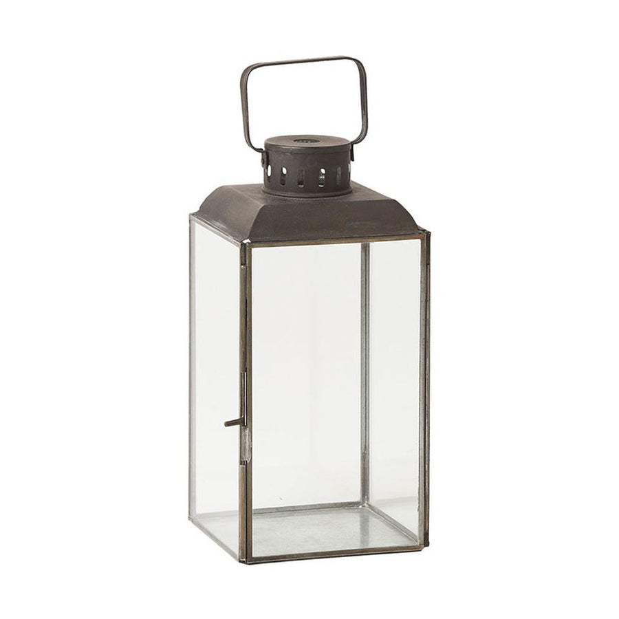 Loft illetve modern stílusú, antracit szürke színű, patinás felületű, szögletes formavilágú fém lámpás.