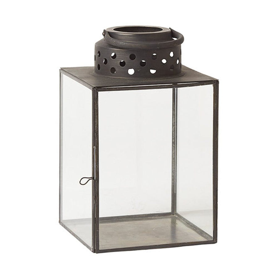 Loft illetve modern stílusú, antracit szürke színű, patinás felületű, szögletes formavilágú fém lámpás.