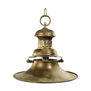 Vintage stílusú, antikolt sárgaréz színű rézből készült függeszték.