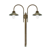 Loft stílusú, antikolt sárgaréz színű, rézből készült kandelláber.