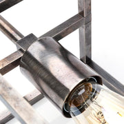 Industrial stílusú, rézből készült, antikolt nikkel színű függeszték.