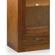 Loft stílusú, mindifából készült moduláris polcrendszer vitrin eleme.