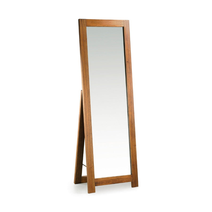 Loft stílusú, mindifából készült nagyméretű állótükör.