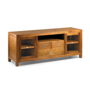 Loft stílusú, mindifából készült, natúr színű TV szekrény.