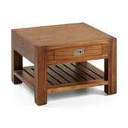 Loft stílusú, mindifából készült, kézműves tömörfa dohányzóasztal.