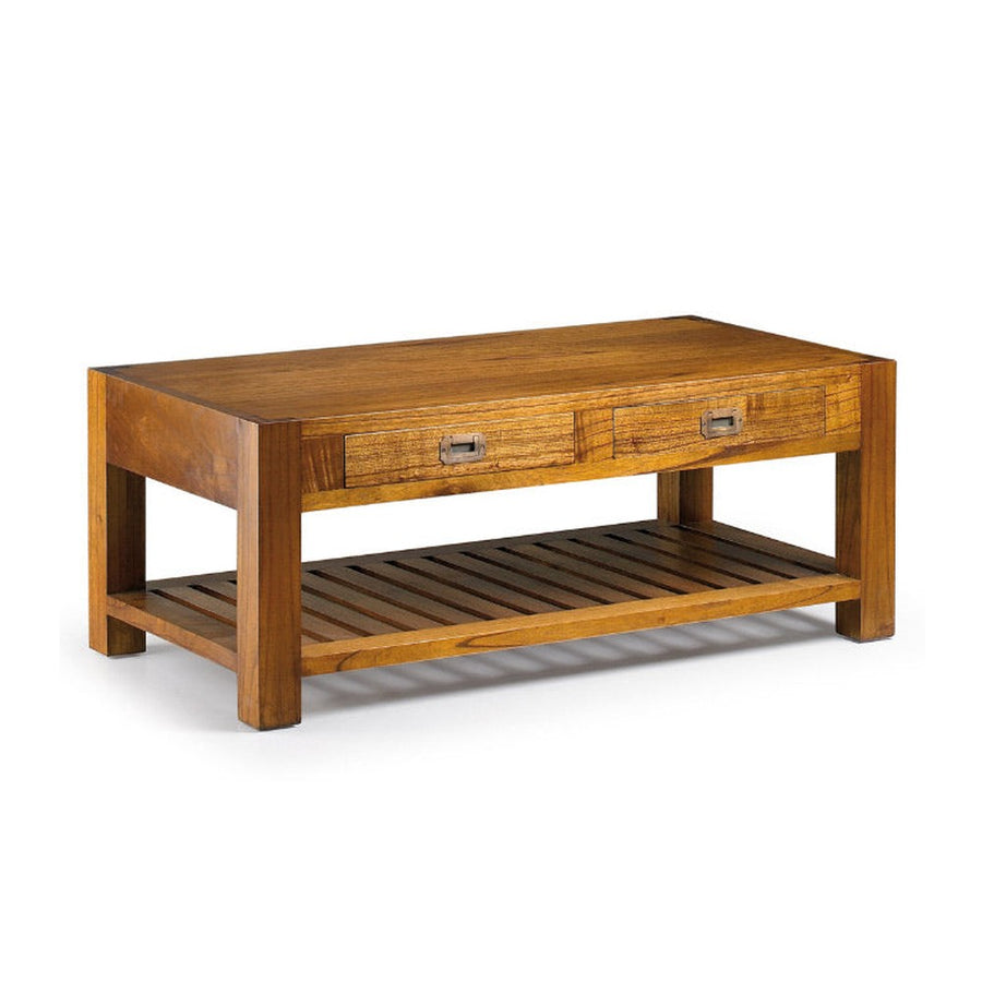 Loft stílusú, mindifából készült, kézműves tömörfa dohányzóasztal.