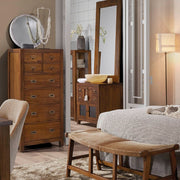 Hálószoba és fürdőszoba belső a Star kollekció bútoraival.