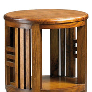 Loft stílusú, mindifából készült röviditalos kínálóasztal.