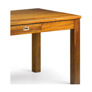 Loft stílusú, mindifából készült étkezőasztal két fiókkal.