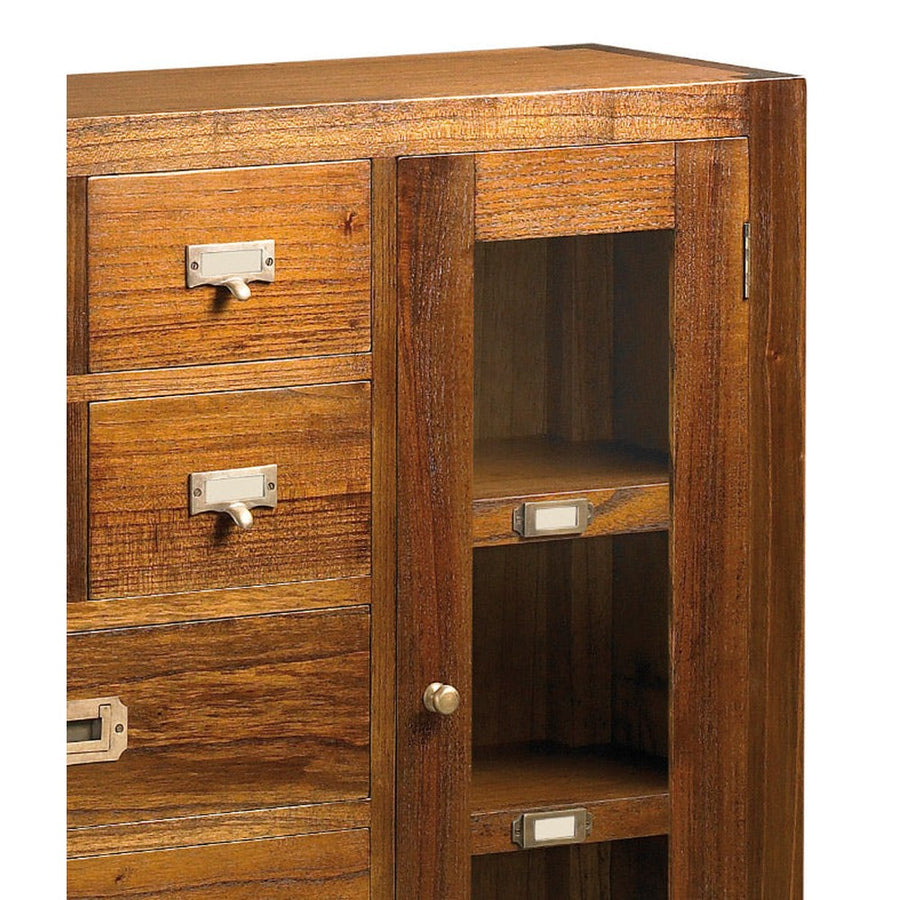 Loft stílusú, mindifából készült konzolszekrény.