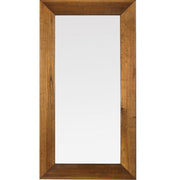 Loft stílusú, mindifából készült, natúr színű falitükör.