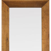 Loft stílusú, mindifából készült, natúr színű falitükör.
