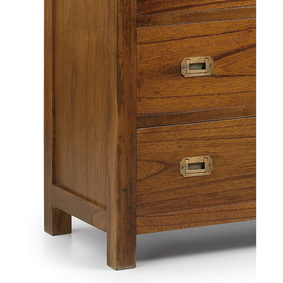 Loft stílusú, mindifából készült, kézműves tömörfa komód nyolc fiókkal.