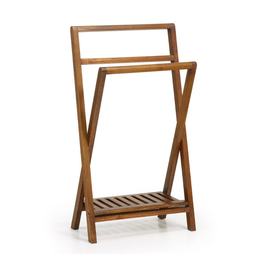 Loft stílusú, mindifából készült, natúr színű förölközőtartó állvány.