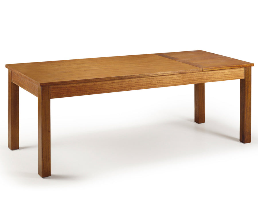 Loft stílusú, mindifából készült, natúr színű bővíthető étkezőasztal.