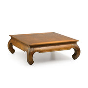 Keleti stílusú, mindifából készült, kézműves tömörfa dohányzóasztal.