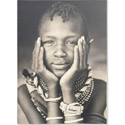 ETHNIC vászonprint - Temps kenyai lány portréja 70 cm