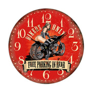 RETRO antik vörös és fekete falióra Ø 34 cm