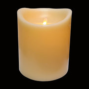 Óriás oszlopgyertya, távirányítható, pislákoló LED lánggal és valódi csontszínű viasztesttel.