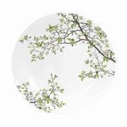 Zöldellő tavaszi faággal díszített, 19 cm átmérőjű, minőségi porcelánból készült desszerttányér díszdobozba csomagolva.