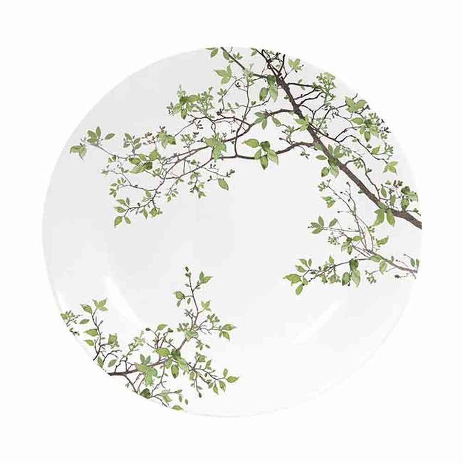 Zöldellő tavaszi faággal díszített, 19 cm átmérőjű, minőségi porcelánból készült desszerttányér díszdobozba csomagolva.