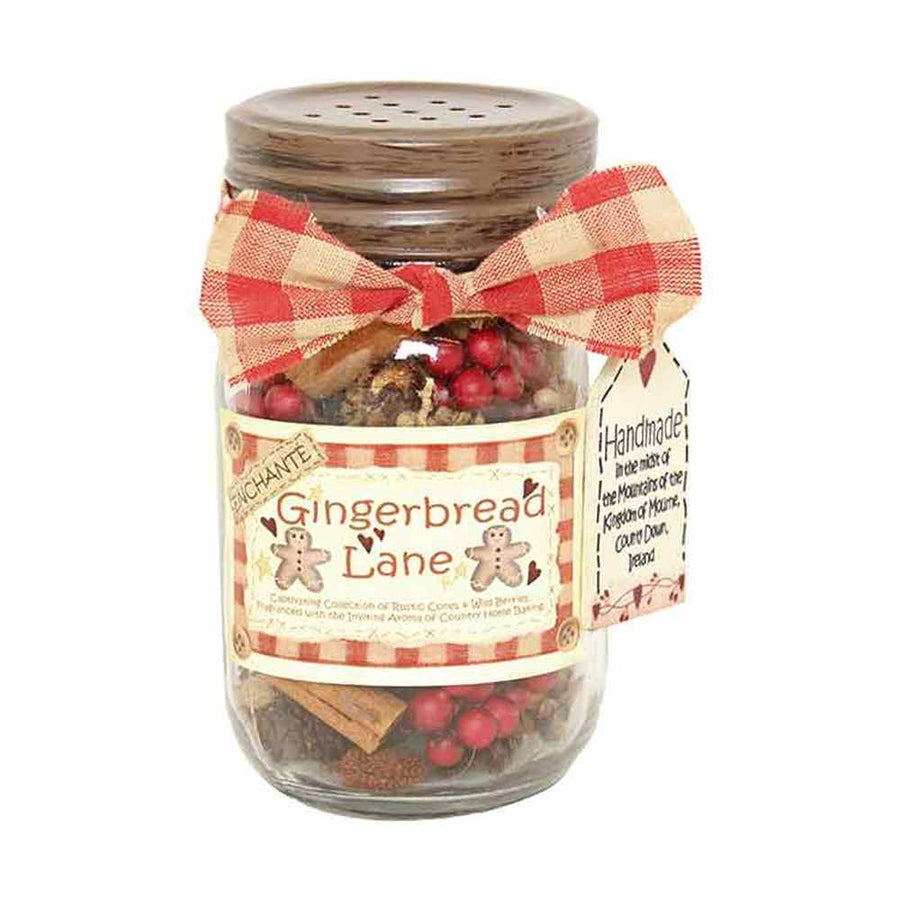 "Gingerbread Lane" mézeskalács illatú, prémium minőségű üveges potpourri.