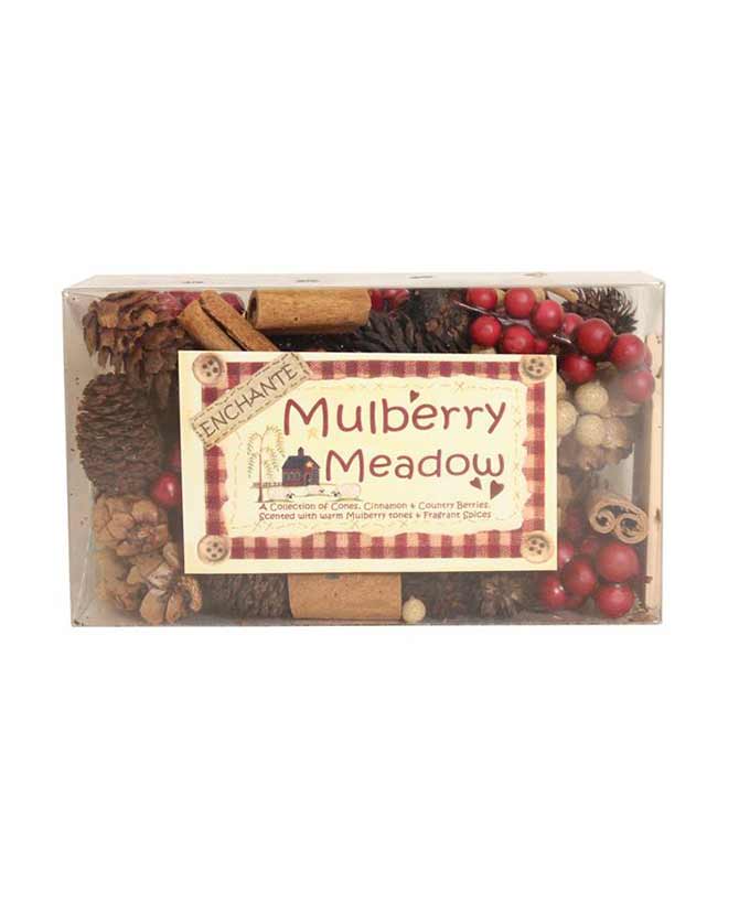 "Mulberry Meadow" fűszeres faeper illatú, prémium minőségű, lakásillatosító kicsi potpourri.