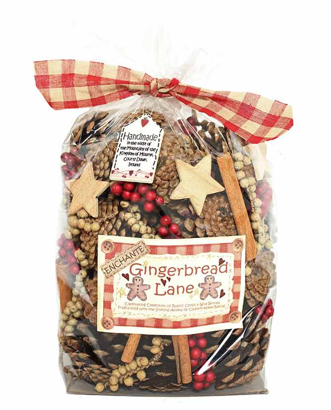 "Gingerbread Lane" mézeskalács illatú, prémium minőségű nagy potpourri.
