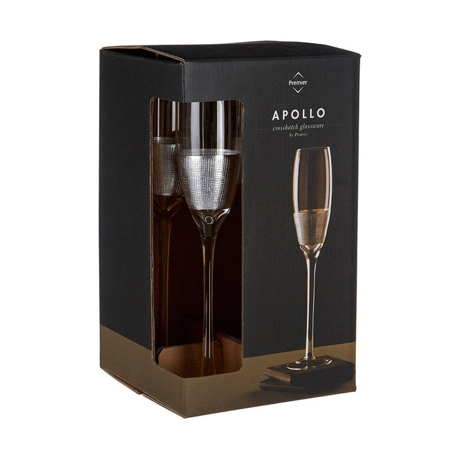 Art deco és modern stílusú, prémium minőségű, négydarabos pezsgőspohár szett díszdobozban