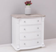 MAISON fenyőfa komód tölgyfalappal 84 cm