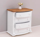 MAISON fenyőfa komód tölgyfalappal 84 cm