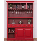 Fenyőfa pohárszék - borszekrény 210 cm "Maison"