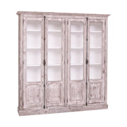 MAISON fenyőfa vitrin-könyvszekrény 210 cm