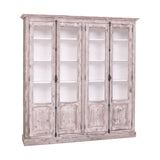 Fenyőfa vitrin-könyvszekrény 210 cm "Maison"