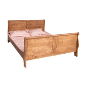 160 x 200 centiméteres, fenyőfából készült franciaágy ágykeret. Viaszolt, natúr színű.