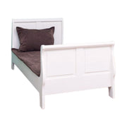 90 x 200 centiméteres, fenyőfából készült franciaágy ágykeret. Festett, fehér színű.