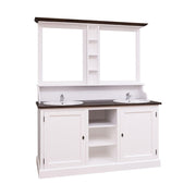 MAISON fenyőfa fürdőszobabútor tükörrel 210 cm